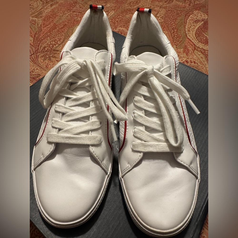 Tommy Hilfiger White/ Tropic Red Lexe Sneakers, Women’s Size 11